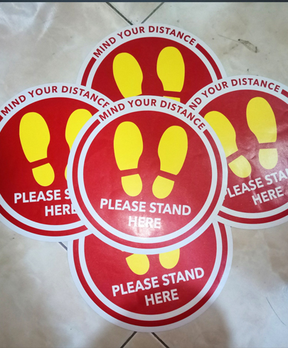 social distancing floor stickers