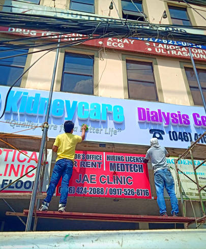 led lights acrylic build-up outdoor signs